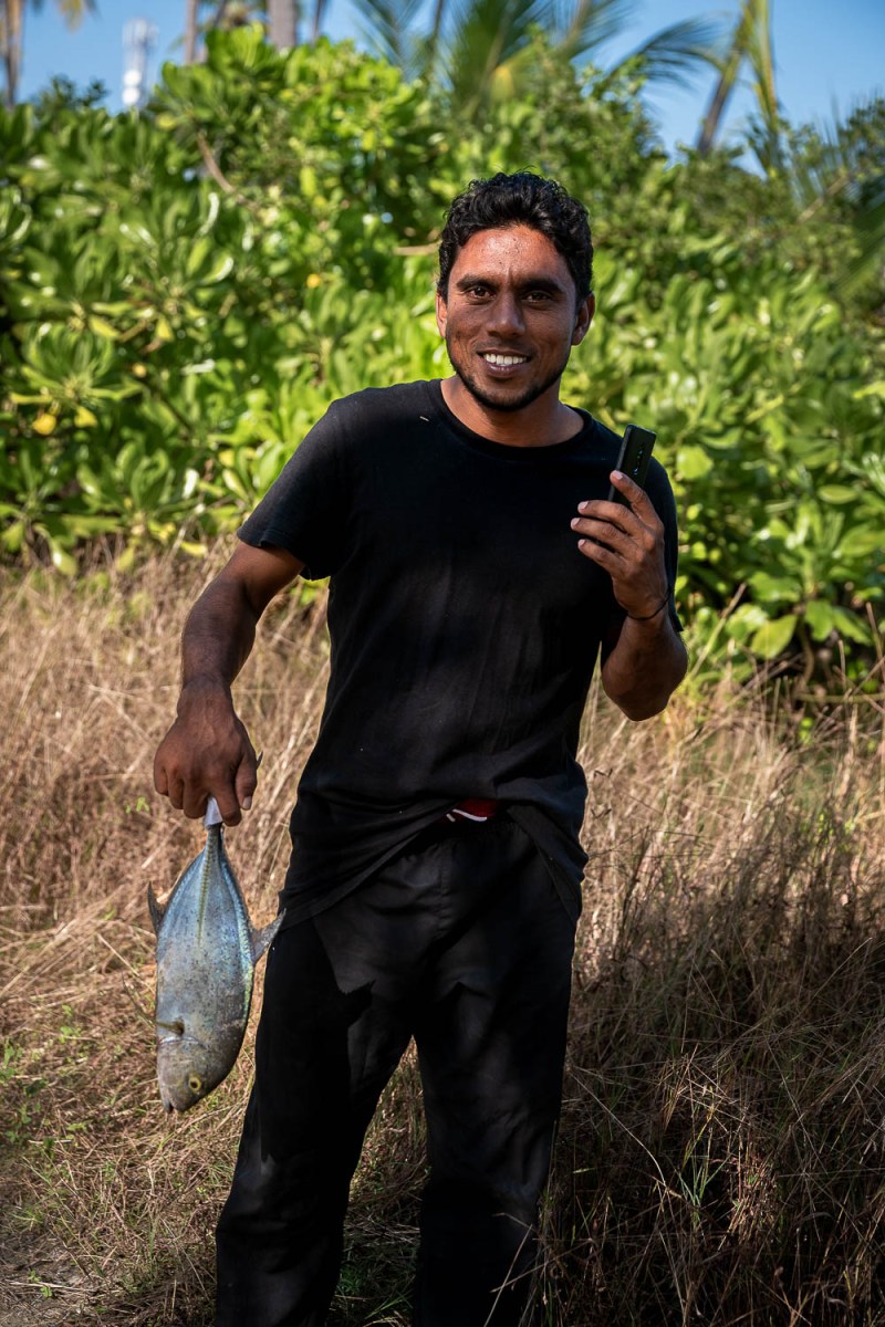 Local fisherman, Bangaram, Lakshadweep, India.