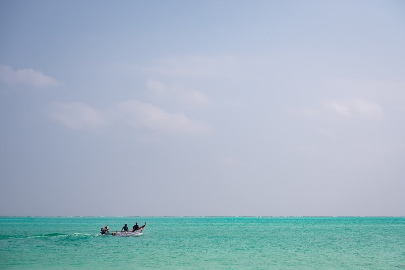 Boat on Lakshadweep, India.