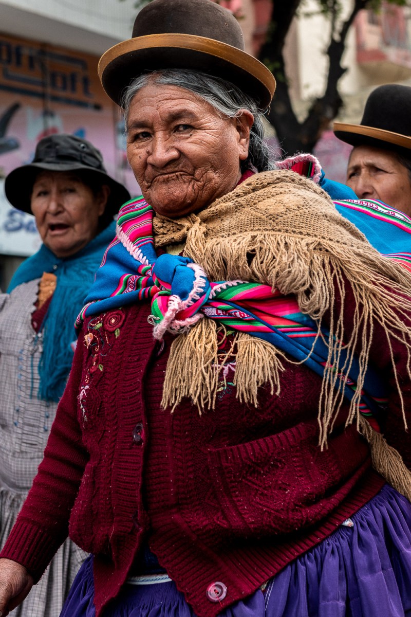 A weekend protest march, La Paz, Bolivia.