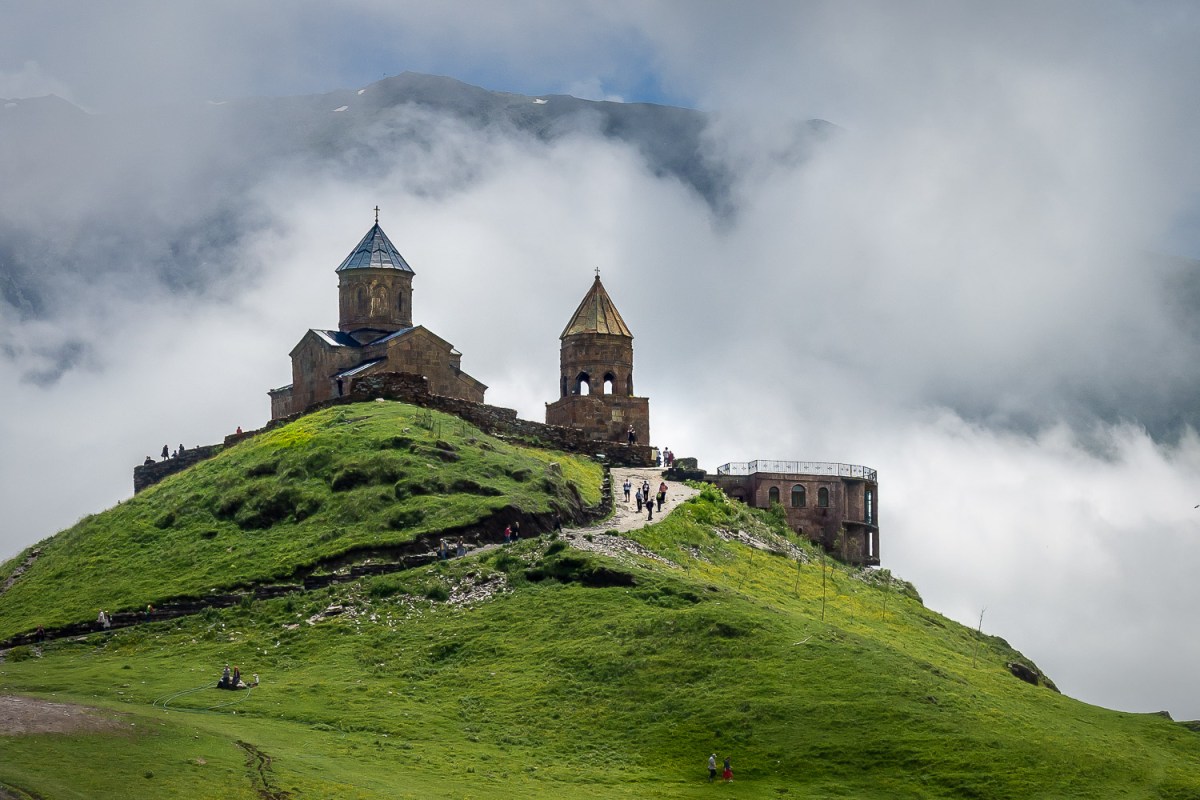Gergeti Trinity Church, Kazbegi, Georgia.