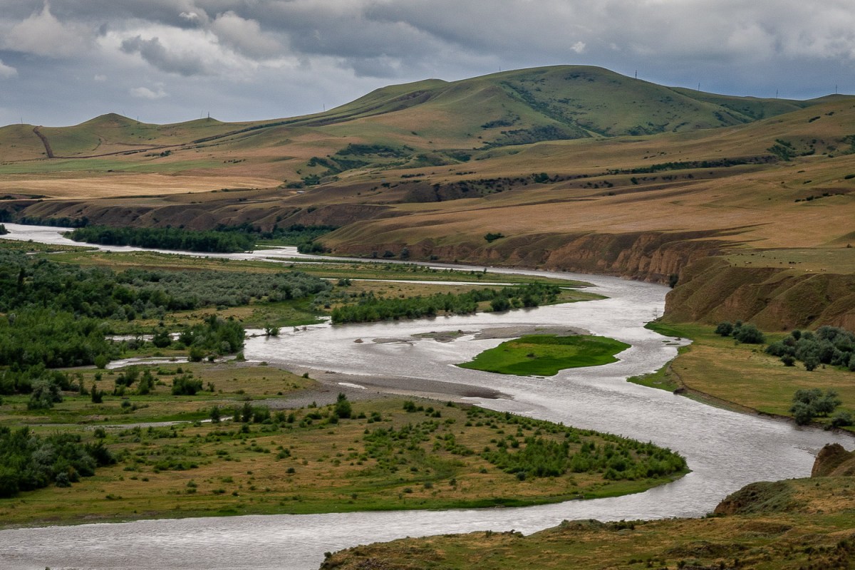 Mtkvari River, Uplistsikhe, Georgia.