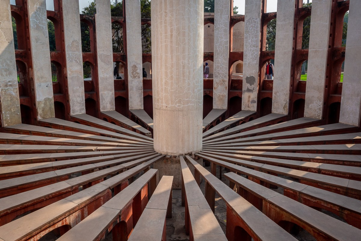 The sundial of Jantar Mantar, Delhi, India.