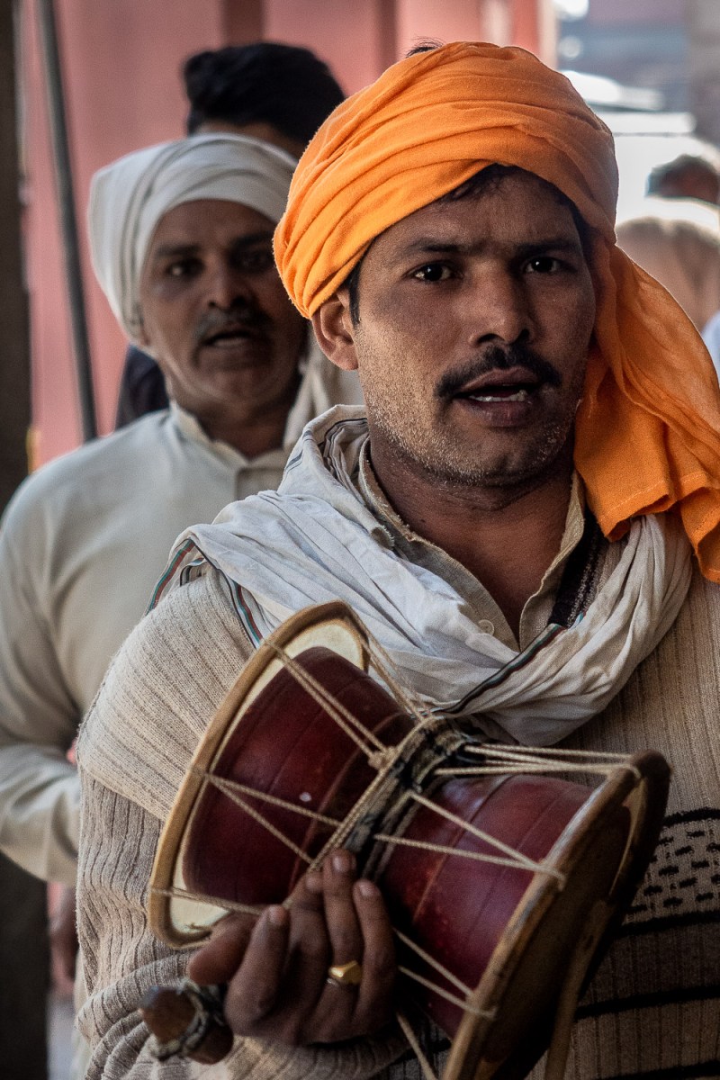 Men at a local music festival, Old Delhi, India.Local music festival, Old Delhi, India.