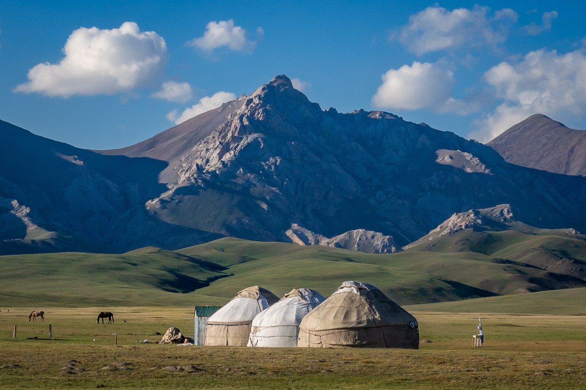 Yurts, Song Kul Lake, Kyrgyzstan.