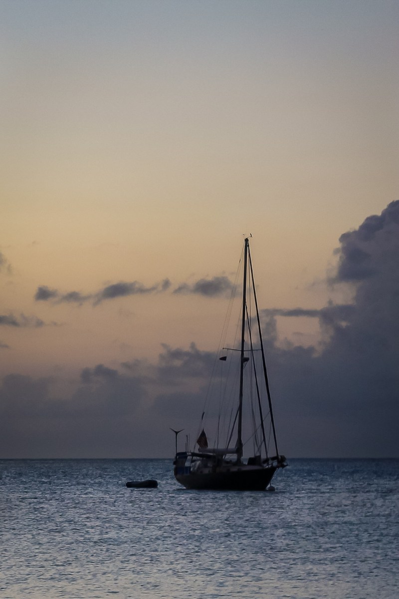 A parasol made of straw, Culebra, Puerto Rico.